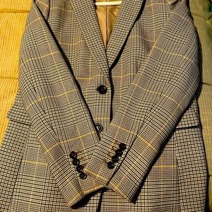 Cute and classy Ann Taylor checked blazer with lining